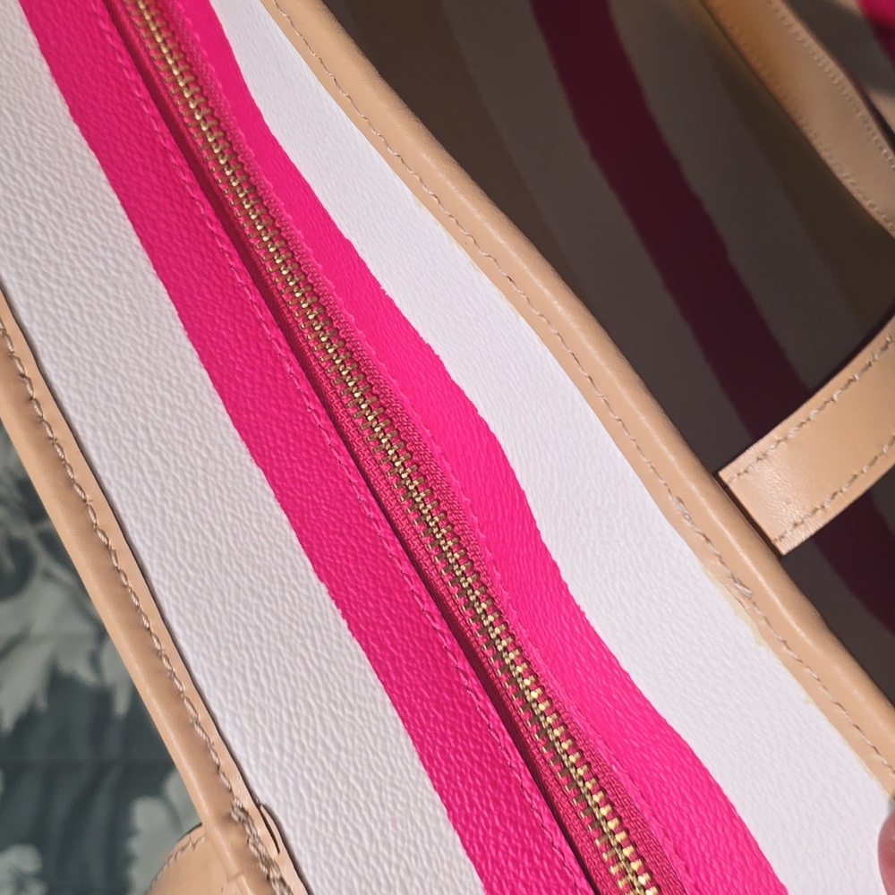Kate Spade Vibrant Pink and Cream Tote - Picture 8 of 11
